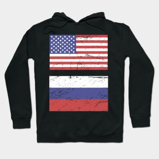 United States Flag & Russia Flag Hoodie